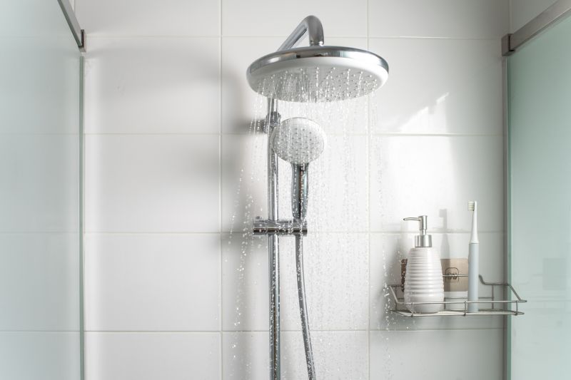 Walk-In Shower with Multiple Showerheads